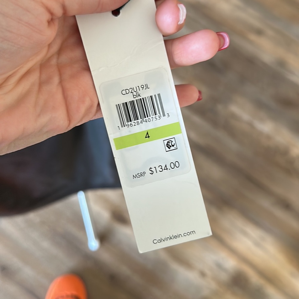 Black Leather Calvin Klein Dress - Picture 4 of 4